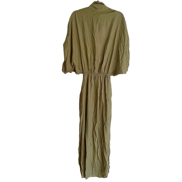 S/W/F Unlined Plunge Dress Kimono Style Sleeve Amazon Green Women's Size M NWT - Picture 4 of 10
